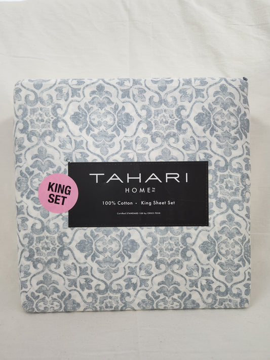 Tahari Home King Size Cotton Sheet Set