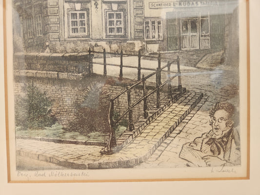 Framed Etching By Hans H. Leisch