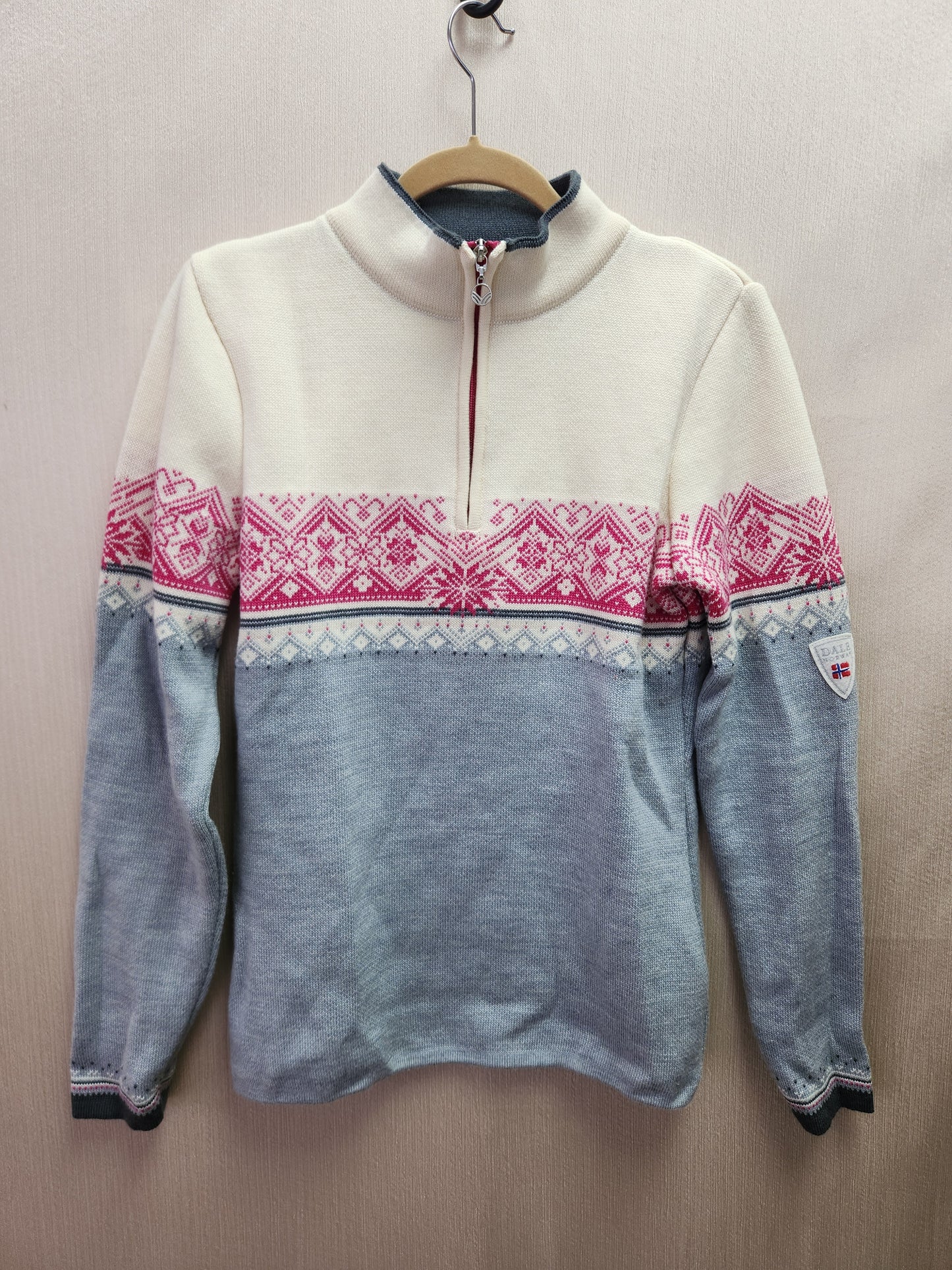 Dale of Norway Women’s 1/4 Zip Moritz Wool Sweater - Size: L (flawed)
