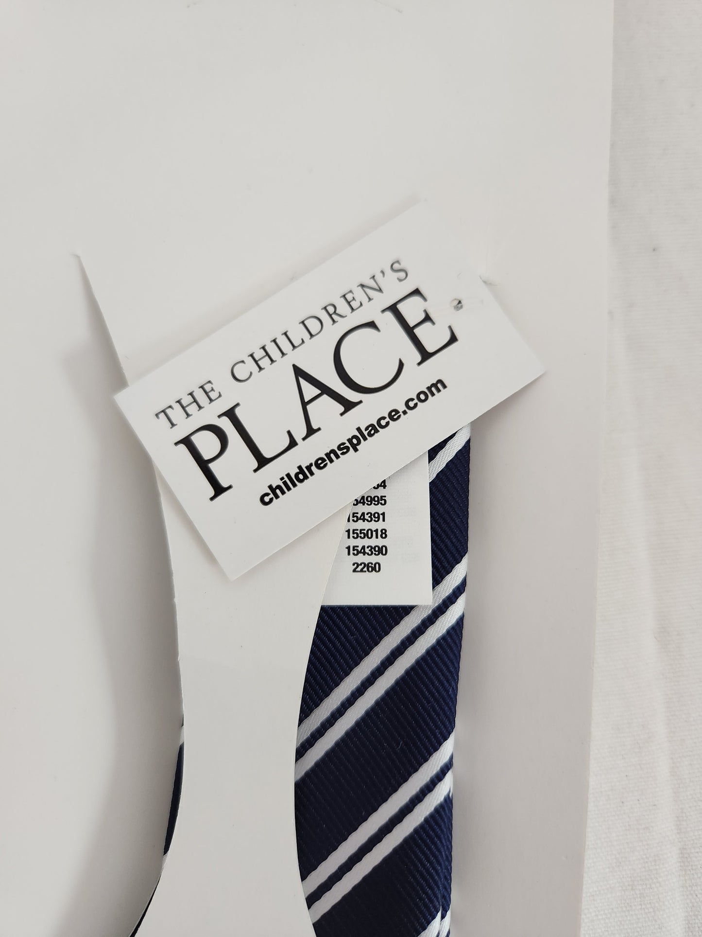 The Children's Place Navy & Silver Striped Necktie - Size: 8-14