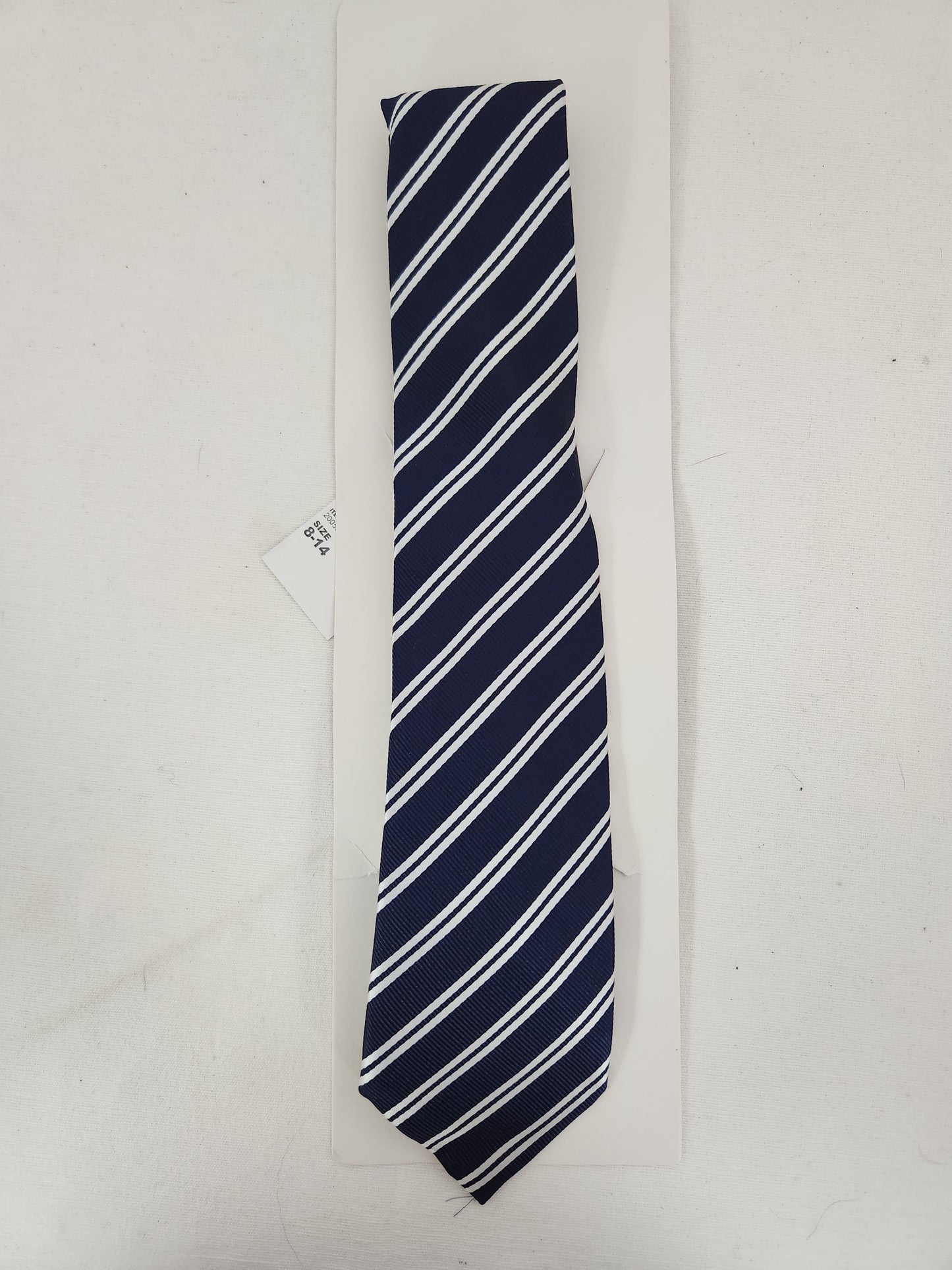 The Children's Place Navy & Silver Striped Necktie - Size: 8-14