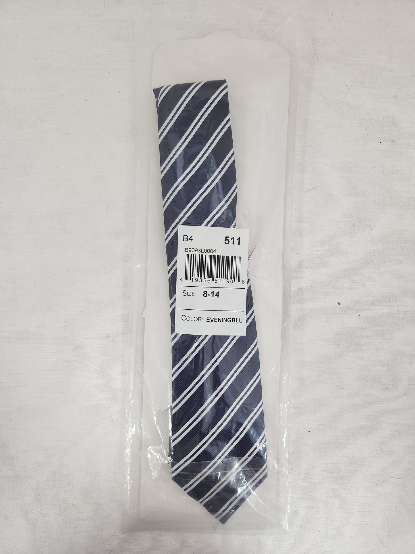 The Children's Place Navy & Silver Striped Necktie - Size: 8-14