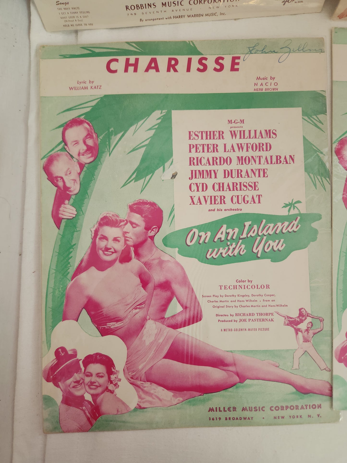 Lot of 6 Vintage - Esther Williams Movies Sheet Music