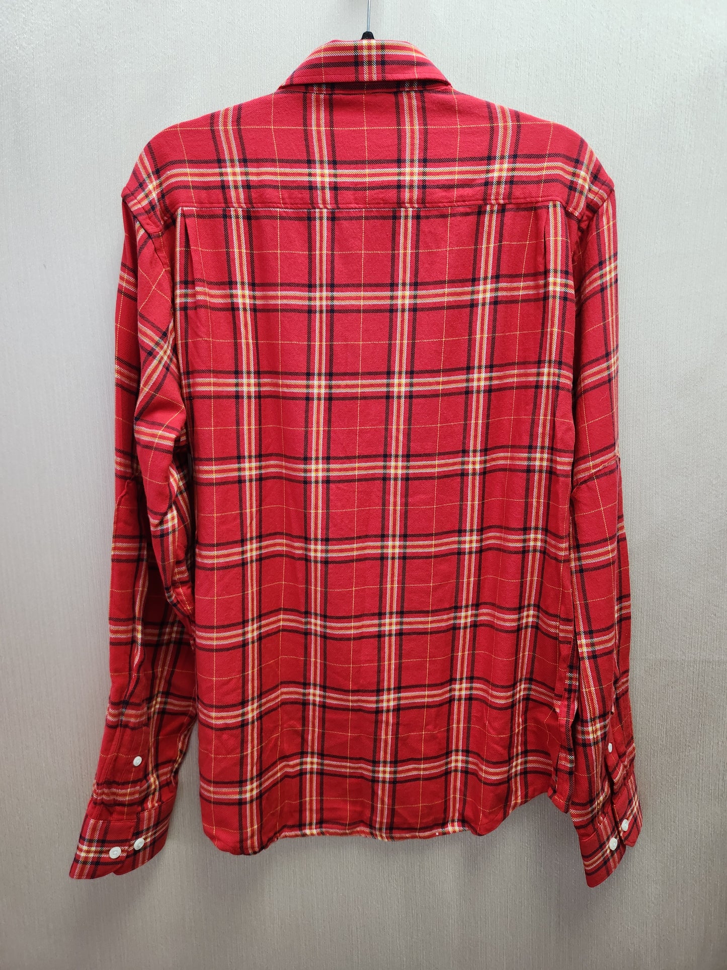 Hugh & Crye Red/Yellow Plaid Swanson Flannel Utility Shirt - Size: Average/Athletic