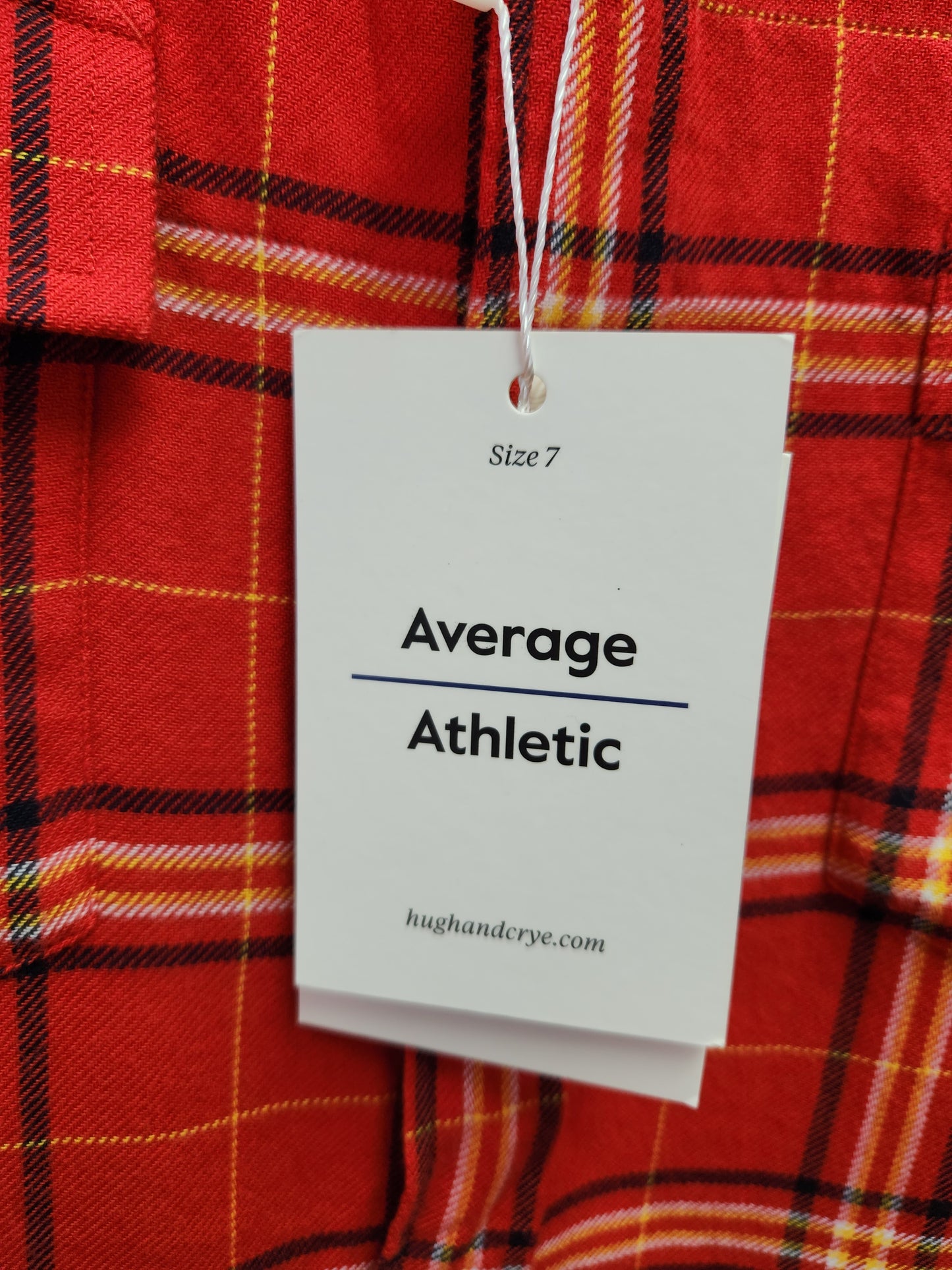 Hugh & Crye Red/Yellow Plaid Swanson Flannel Utility Shirt - Size: Average/Athletic