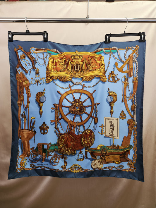 Vintage - Hermes "Musee Museum" 90cm Silk Scarf