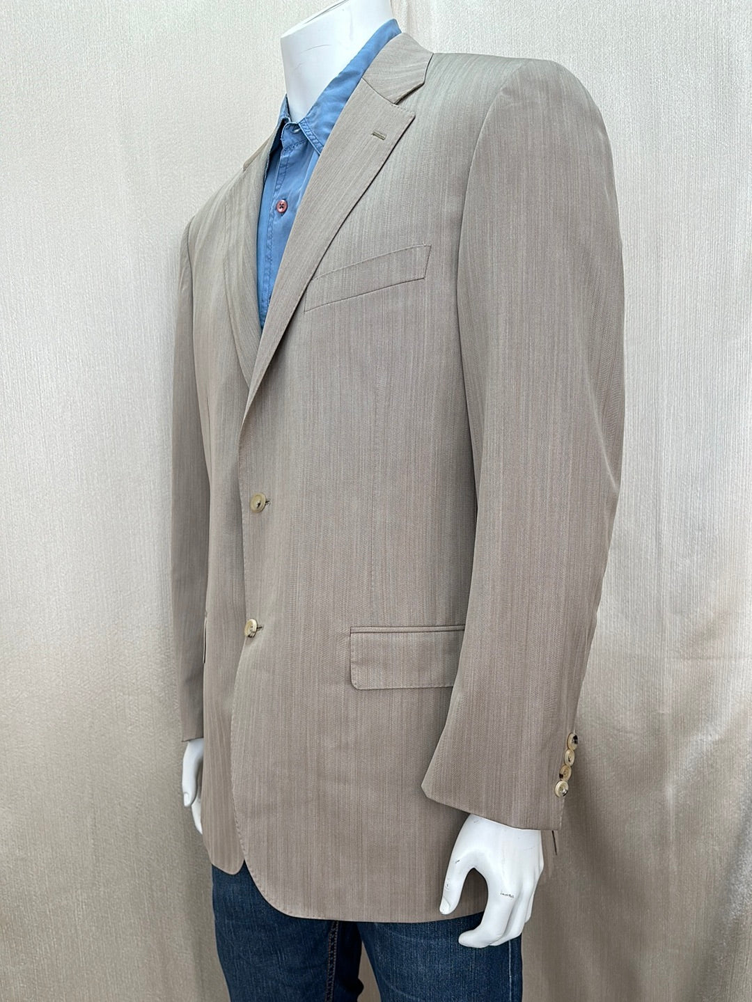 CANALI light brown 100% Wool Super 150's 2 Button Sport Coat - 54 / US 44L