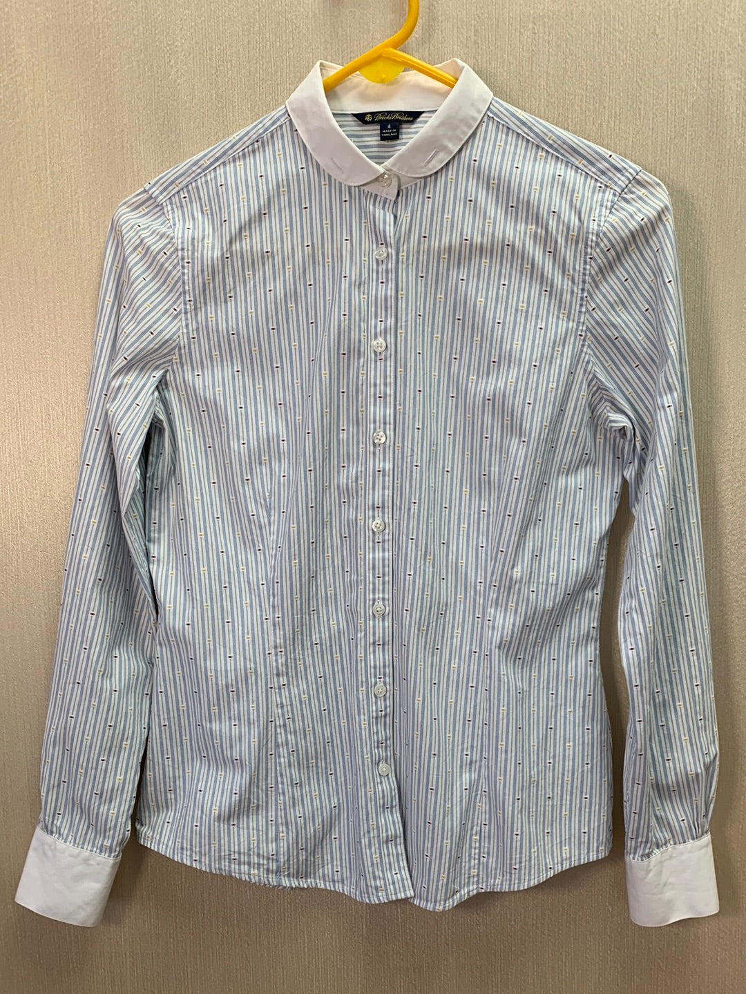 BROOKS BROTHERS blue stripe Button Up Long Sleeve Shirt - 4