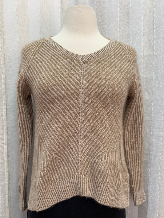 MOTH ANTHROPOLOGIE marled tan Cashmere Sweater - XXS