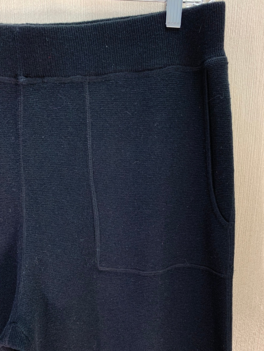 NWT - J. CREW black Wool Cotton Pull On Wide Leg Sweater Pants - XL