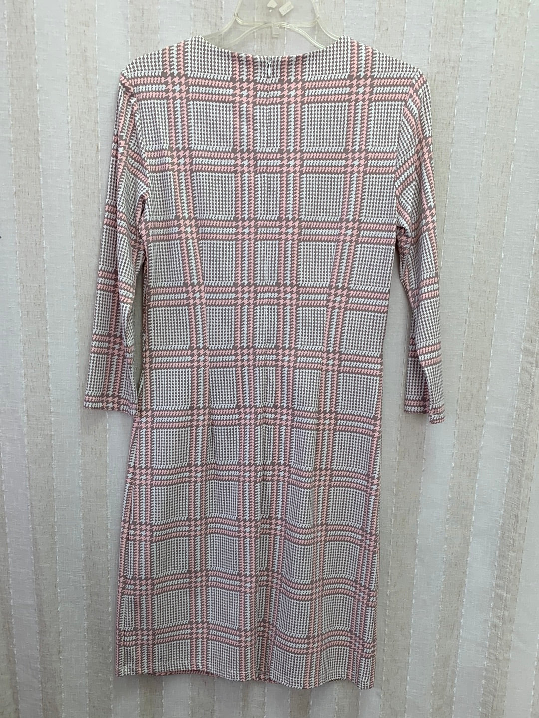 NWT - J. MCLAUGHLIN khaki pink Hilltop Plaid Catalina Cloth Sophia Dress - S