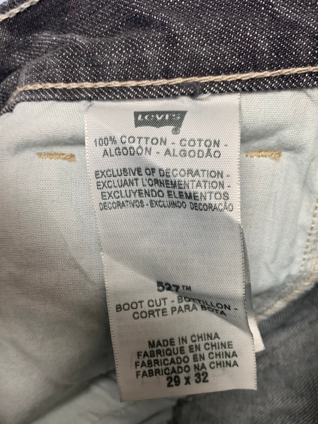 NWT - LEVI'S dark grey 527 Boot Cut Straight Fit Jeans - 29x32