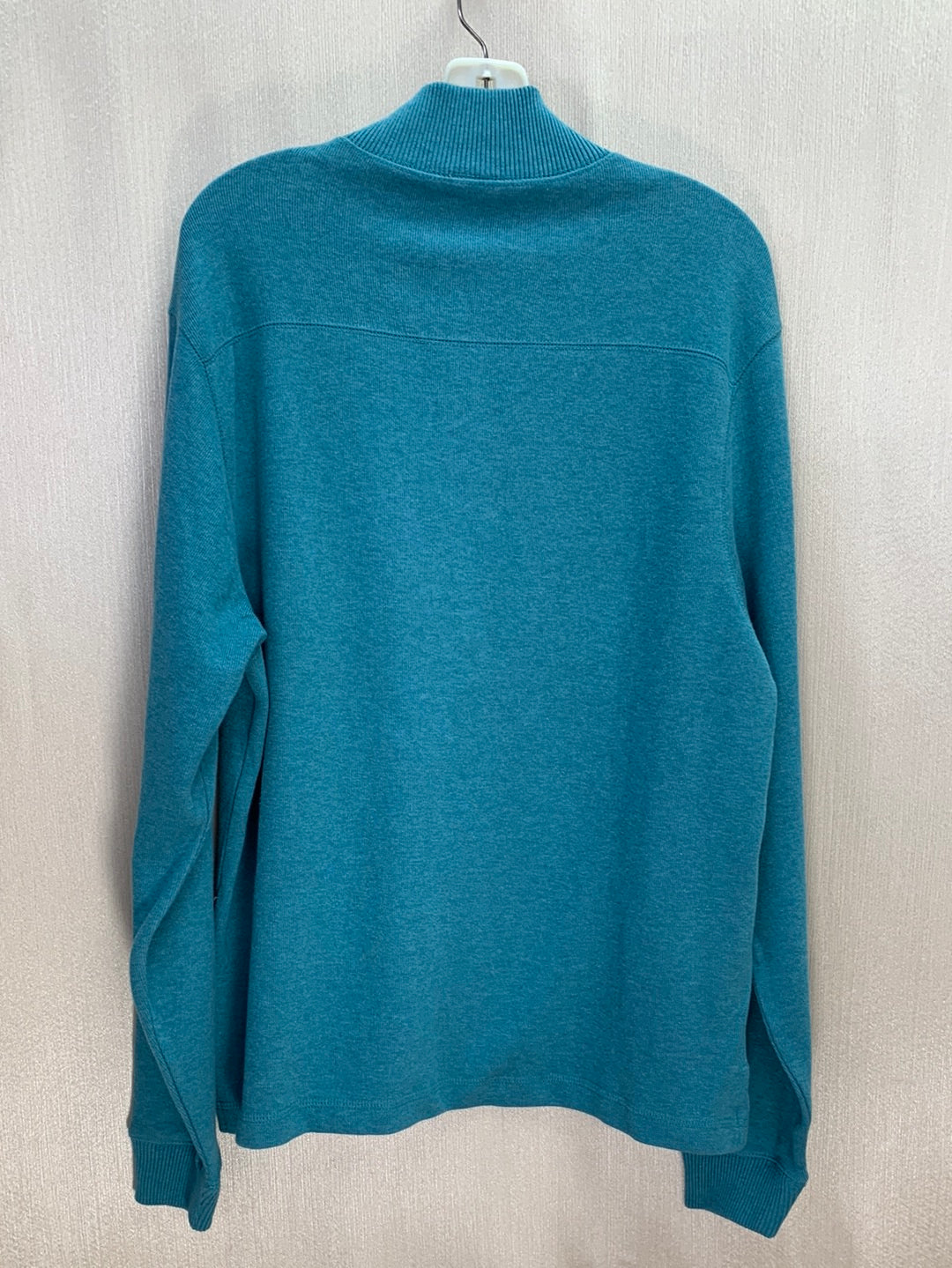 NWT - JOS A BANK aqua blue 100% Cotton 1/4 Zip Sweater - M