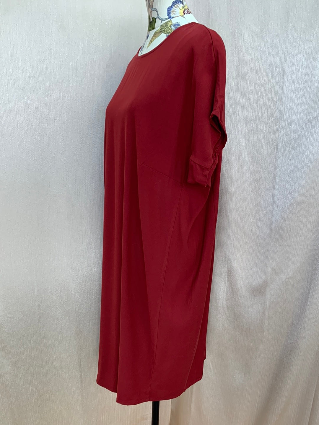 NWT - UNIVERSAL STANDARD sangria red Isabelle Twill Sheath Dress - M | 18-20