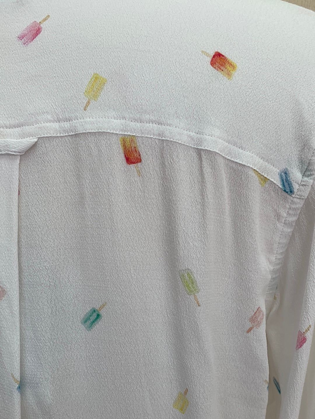 NWT - RAILS ANTHROPOLOGIE White Popsicles Print Long Sleeve Blouse - S