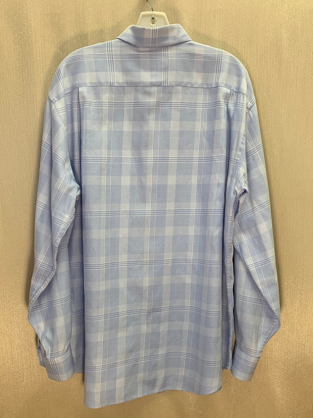 TOMMY BAHAMA blue white check Long Sleeve Button Up Shirt - 16 34-35