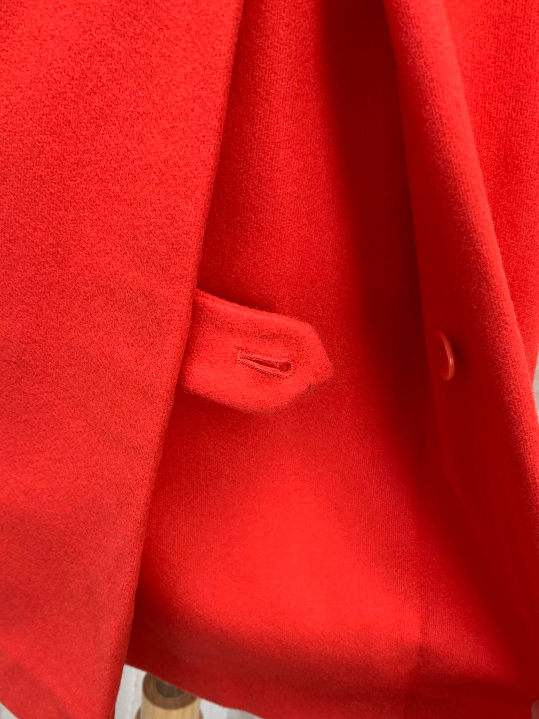 RED VALENTINO red Wool Blend Snap Front Gathered Waist Jacket - 44