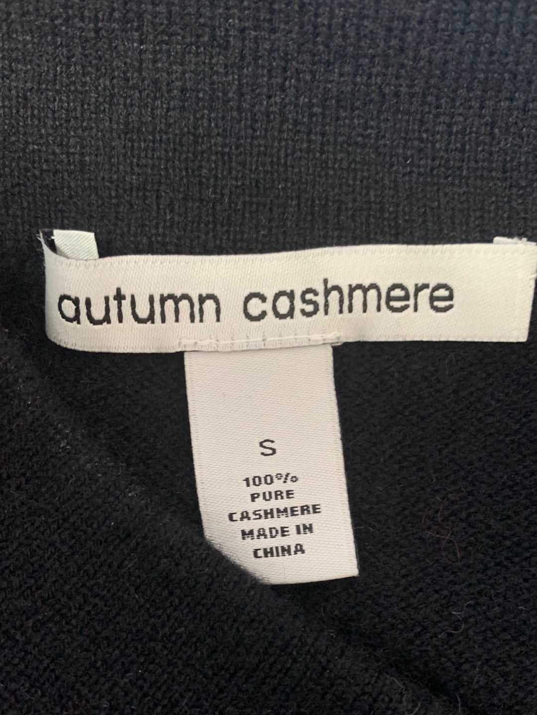 AUTUMN CASHMERE black 100% Cashmere Long Sleeve Sweater - S