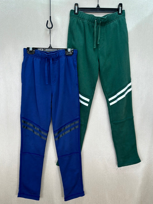 TEA COLLECTION blue green 2 Pair Speedy Striped  French Terry Joggers - 10