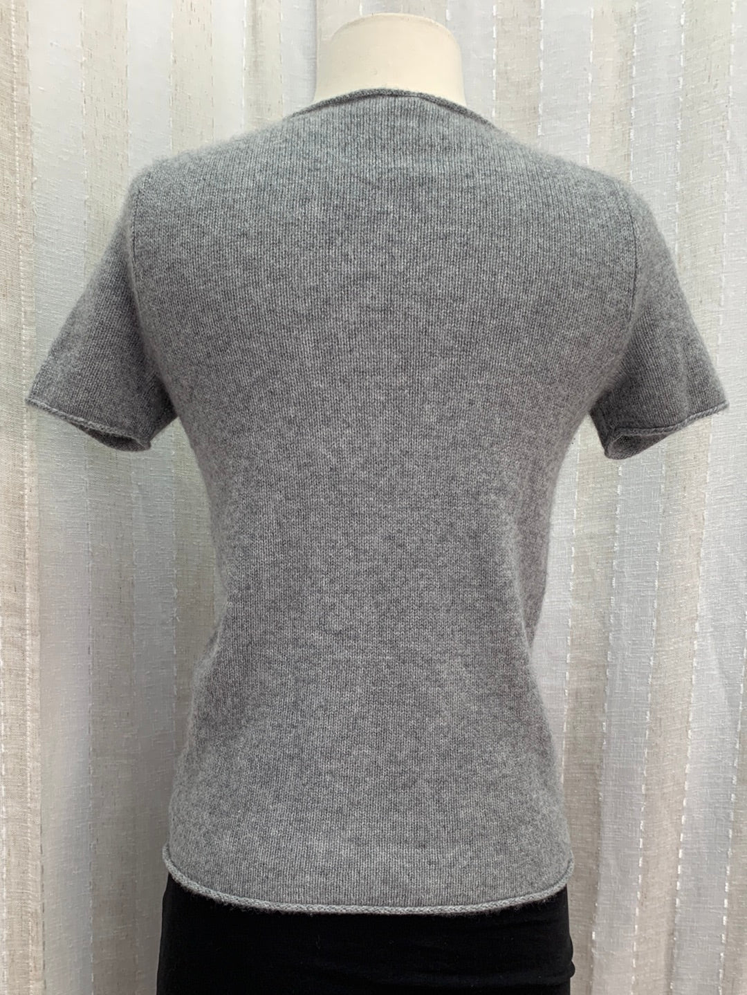 THEORY gray Short Sleeve Tolleree Cashmere Jumper Sweater - S