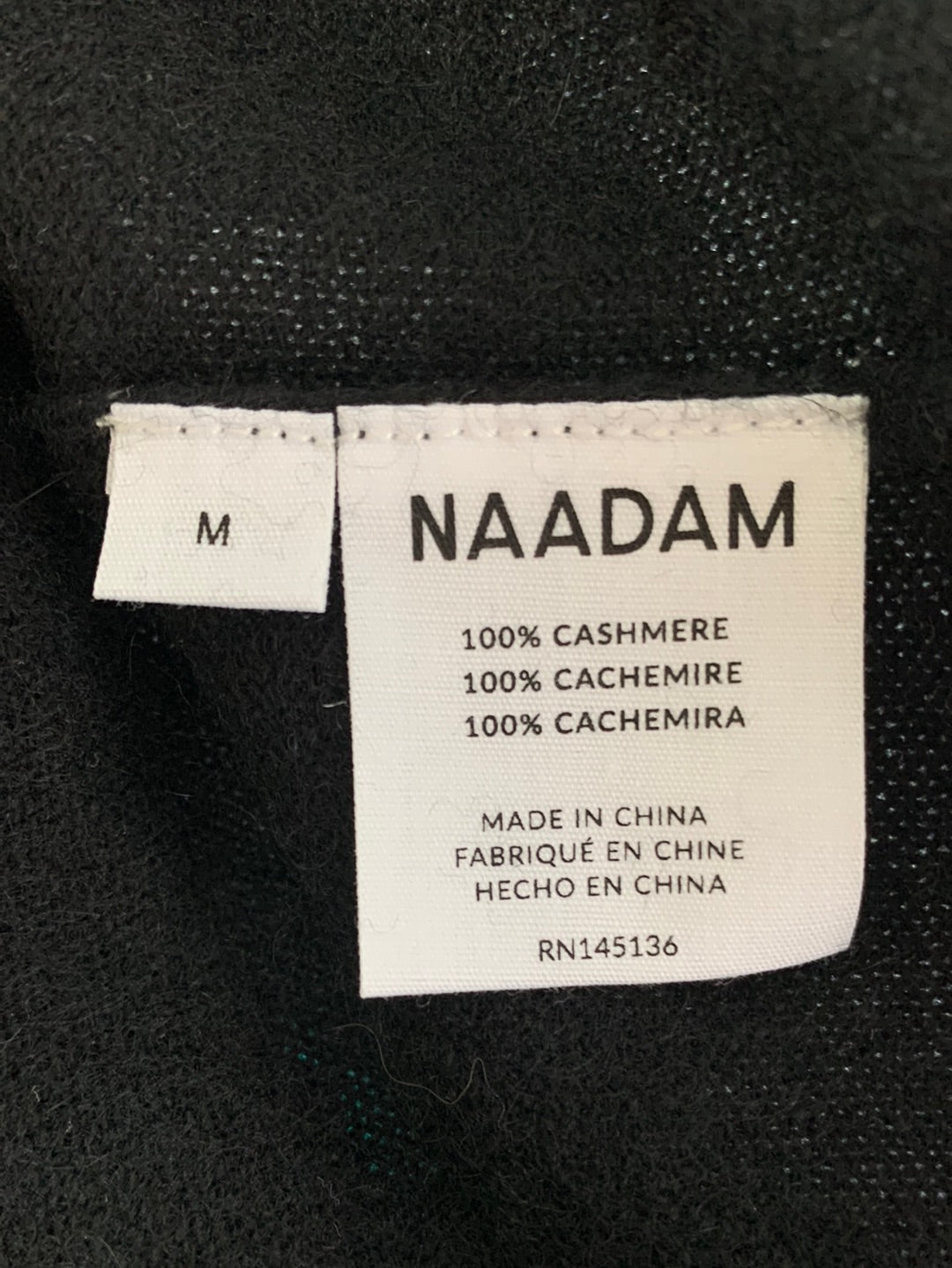 NWT - NAADAM black The Original Cashmere Sweater - M