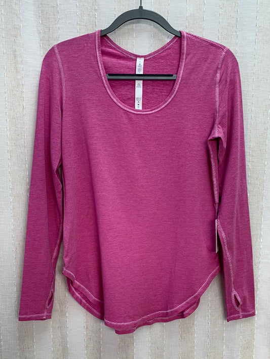 NWT - LULULEMON pink stripe Yogini 5 yr Long Sleeve Tee Shirt - 6