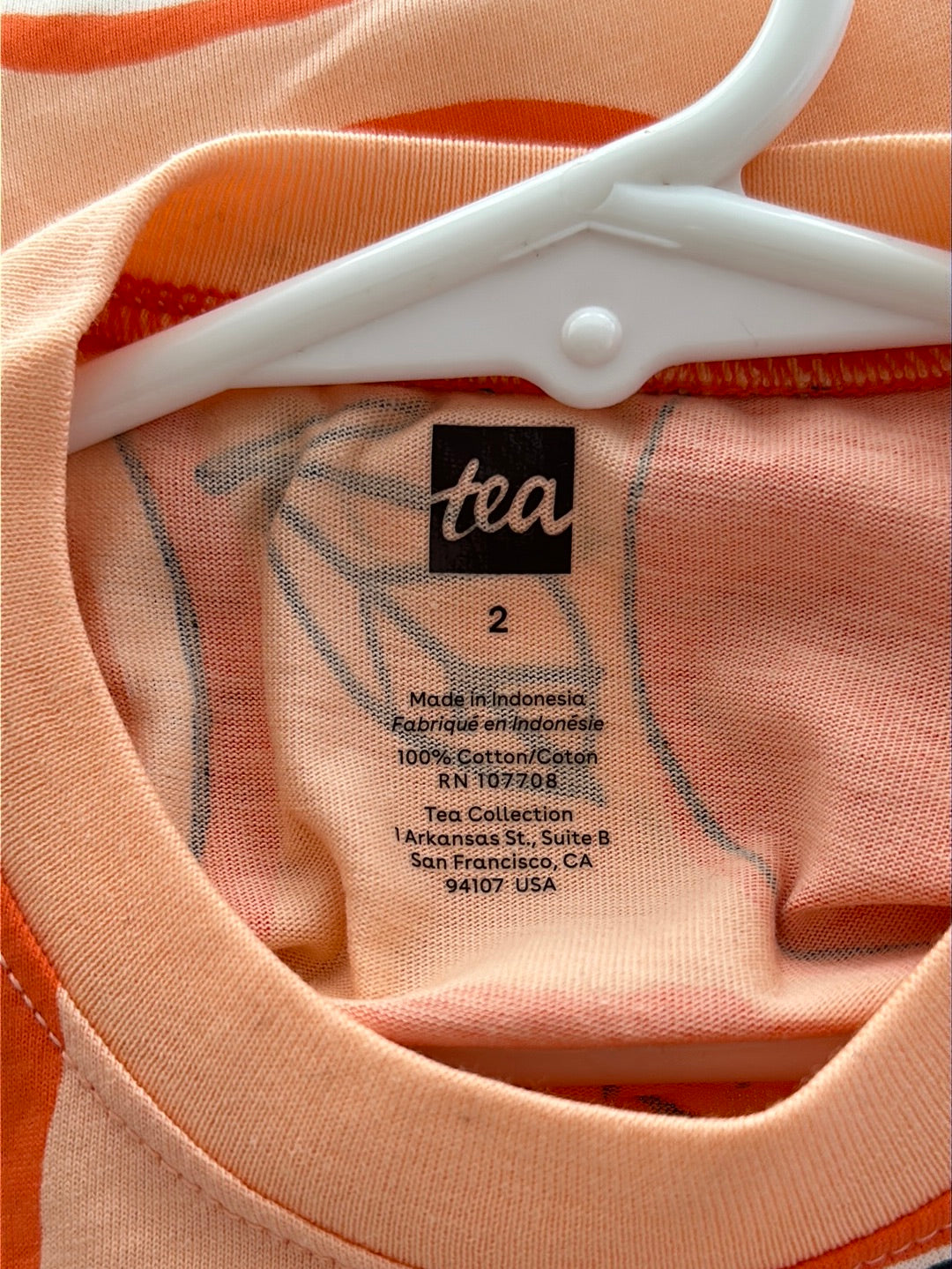 NWT - TEA COLLECTION Fresh Oranges Print Short Sleeve Pocket Tee Shirt - 2