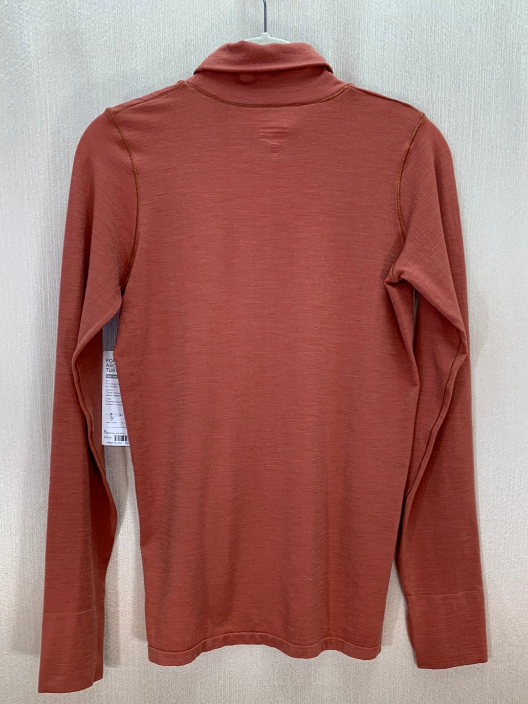 NWT - ATHLETA etruscan red Wool Blend Foresthill Ascent Turtleneck - L