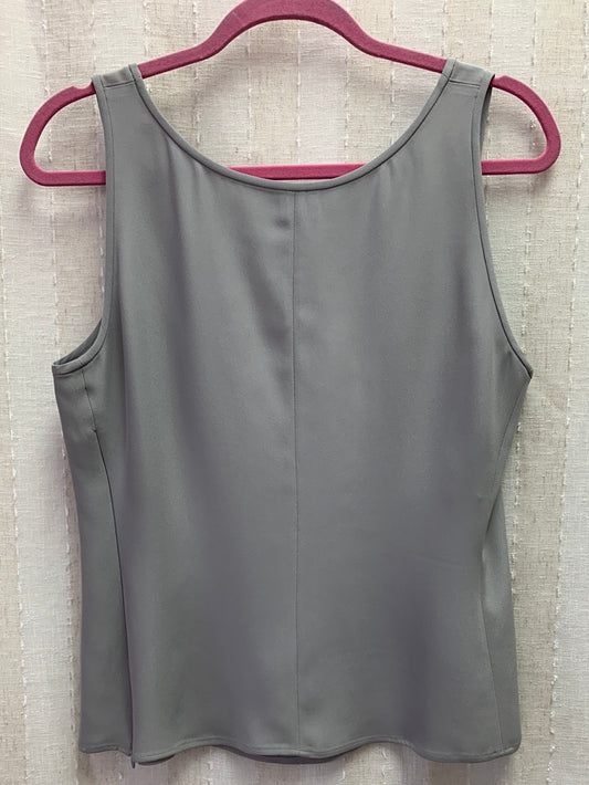 ARMANI COLLEZIONI gray Silk Blend Sleeveless Shell Tank Top - 10