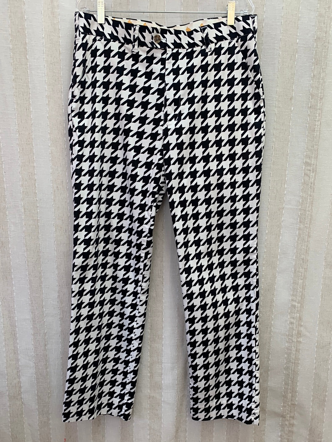 LOUDMOUTH black white houndstooth Cotton Fairway Heritage Pants - 36x32