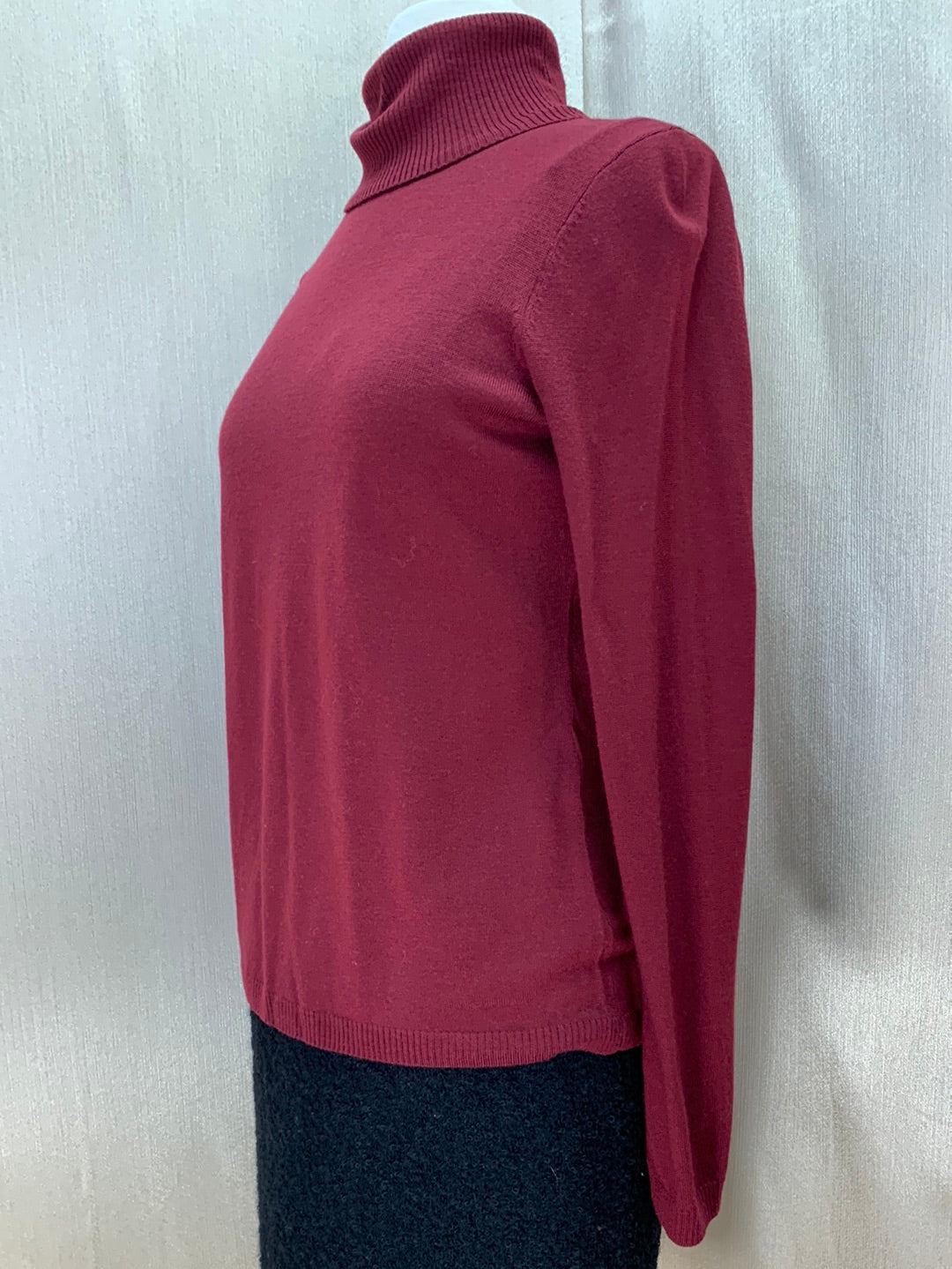 PENDLETON maroon red Merino Wool Long Sleeve Turtleneck Sweater - S