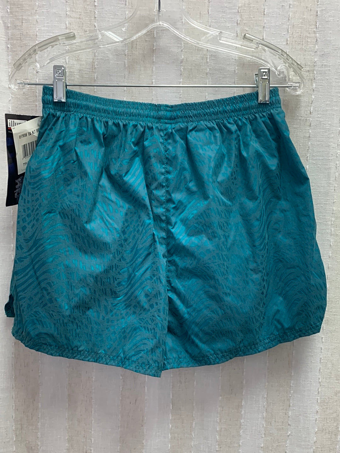 NWT Vintage - ADIDAS teal print Reflective Fabric Shorts - Medium