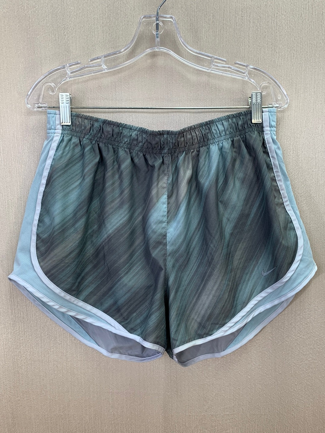 NIKE blue gray Print Dri-Fit Recycled Polyester Running Shorts - XL