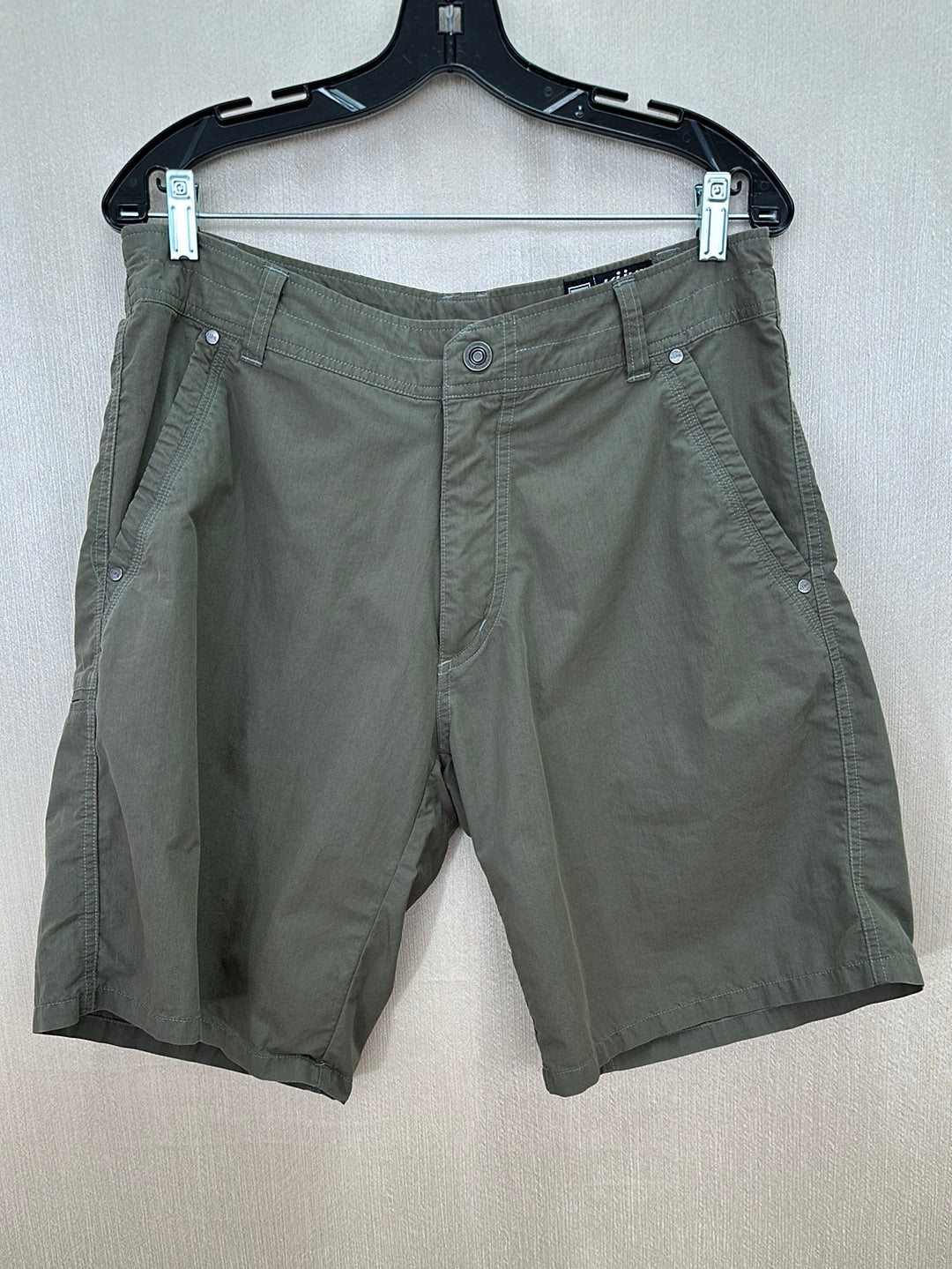 KUHL olive brown Cotton Nylon Hiking 10" Shorts - 38