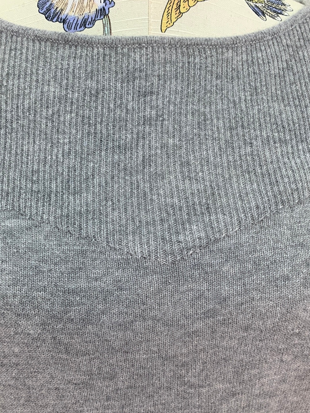 TALBOTS grey Cashmere 3/4 Sleeve Sweater - M