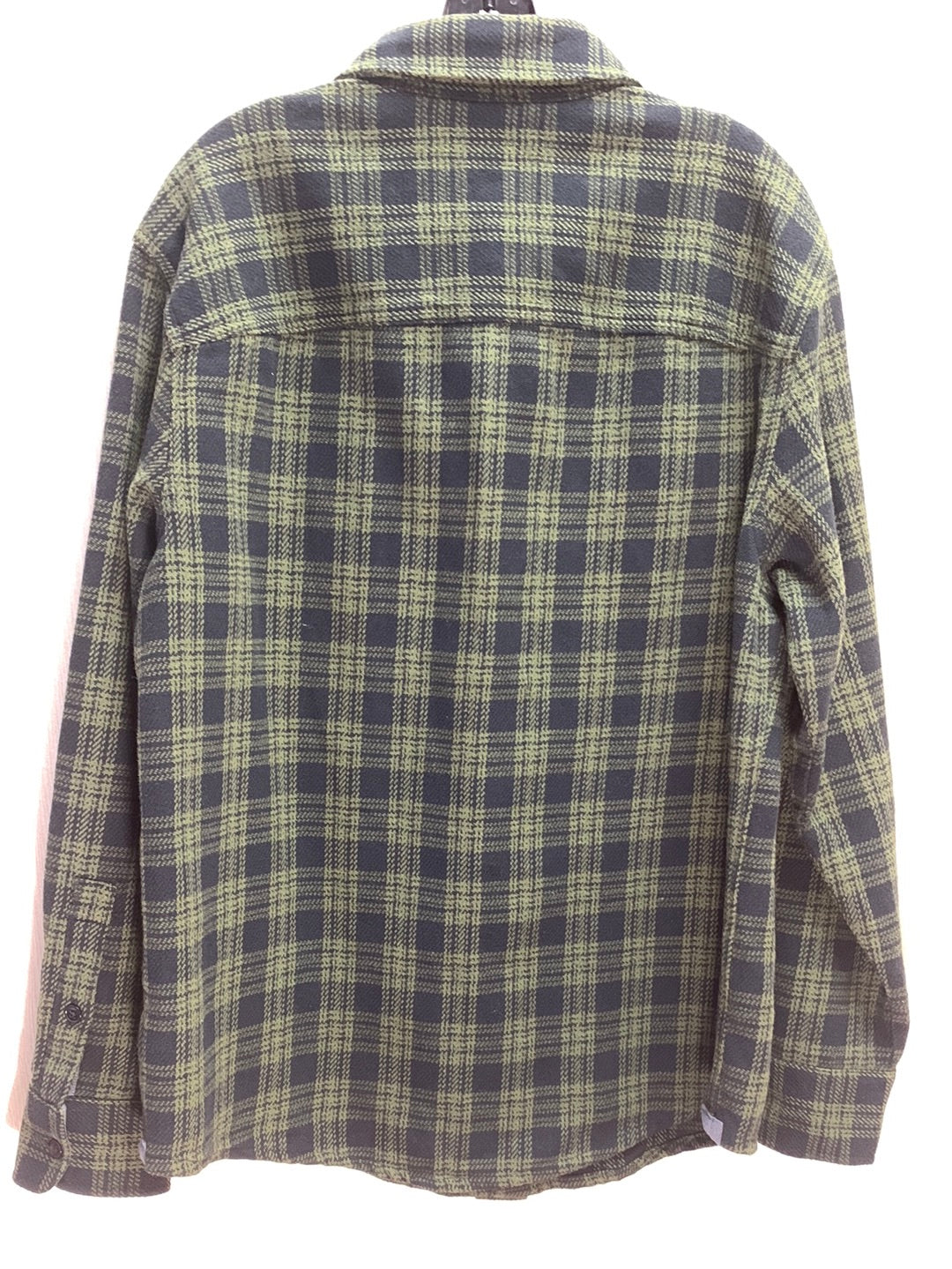 UNTUCKit green black Plaid Tignanello Heavyweight Lux Shirt Jacket - L