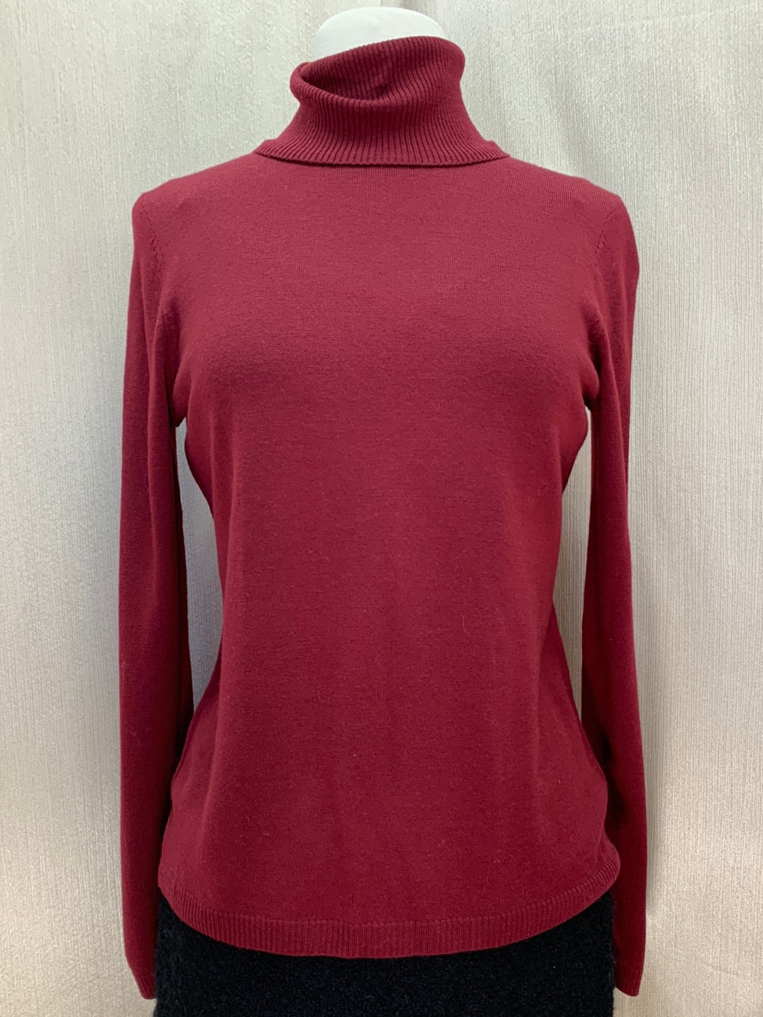 PENDLETON maroon red Merino Wool Long Sleeve Turtleneck Sweater - S