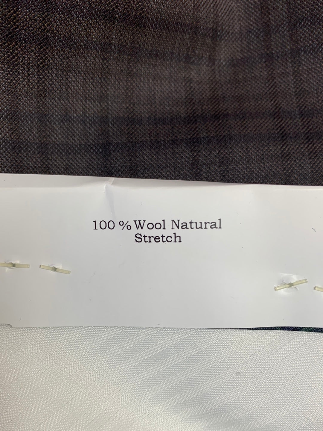 NWT - LAUREN RALPH LAUREN brown plaid Wool Ultraflex Pants - 36x30