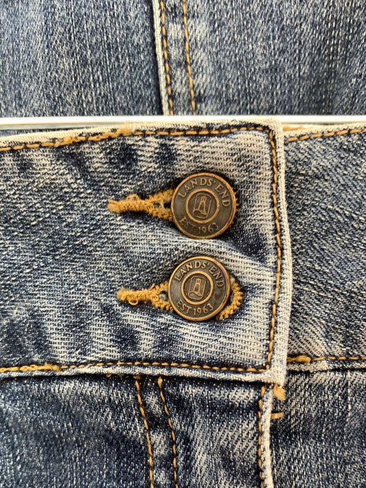 NWT - LANDS' END blue Premium 21.5" Denim Skirt - 18