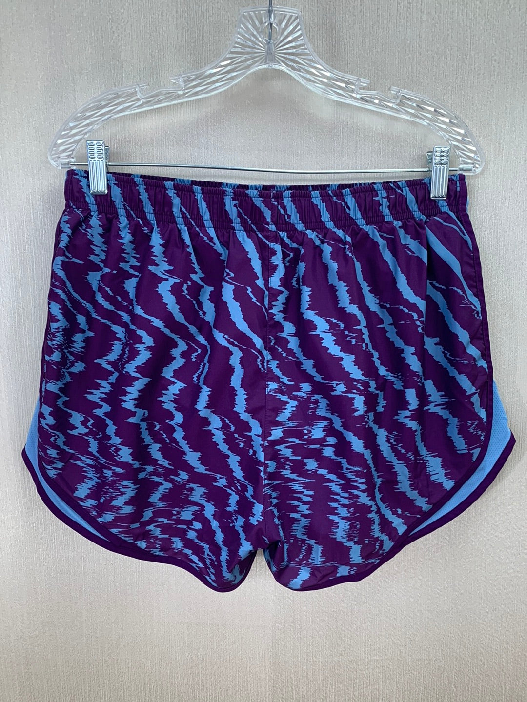 NIKE purple blue Print Dri-Fit Recycled Polyester Running Shorts - XL