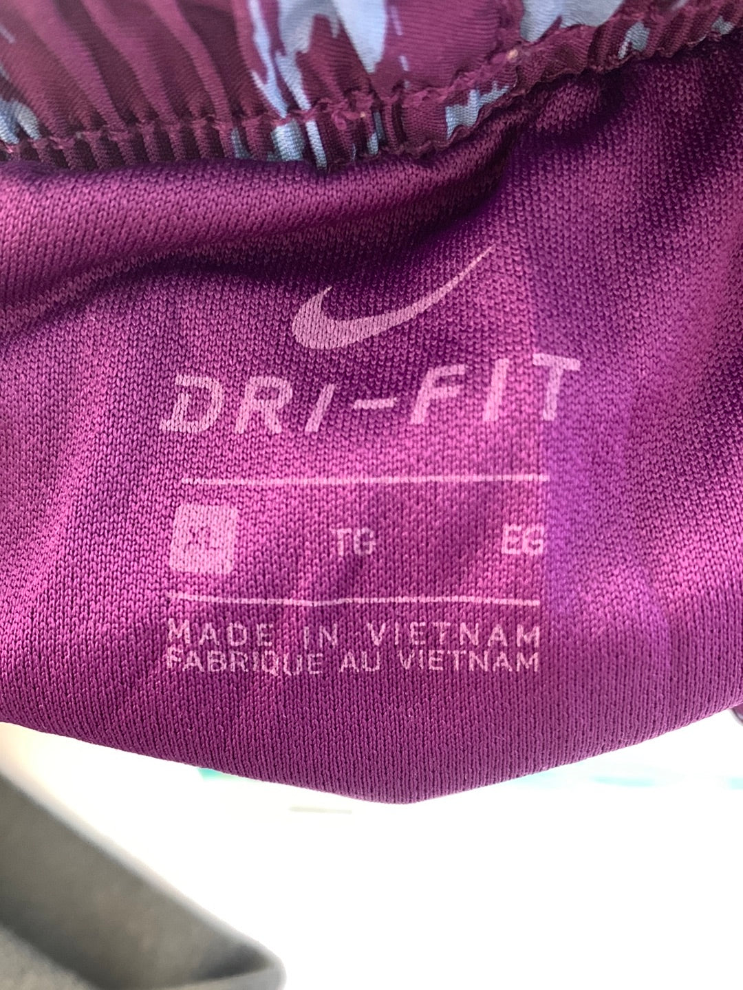 NIKE purple blue Print Dri-Fit Recycled Polyester Running Shorts - XL