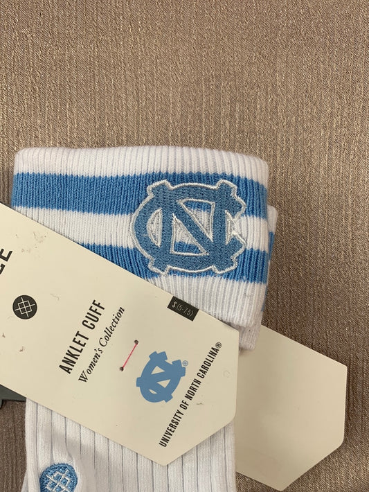 NWT - STANCE white blue Anklet Cuff UNC Carolina Socks - S | 5-7.5