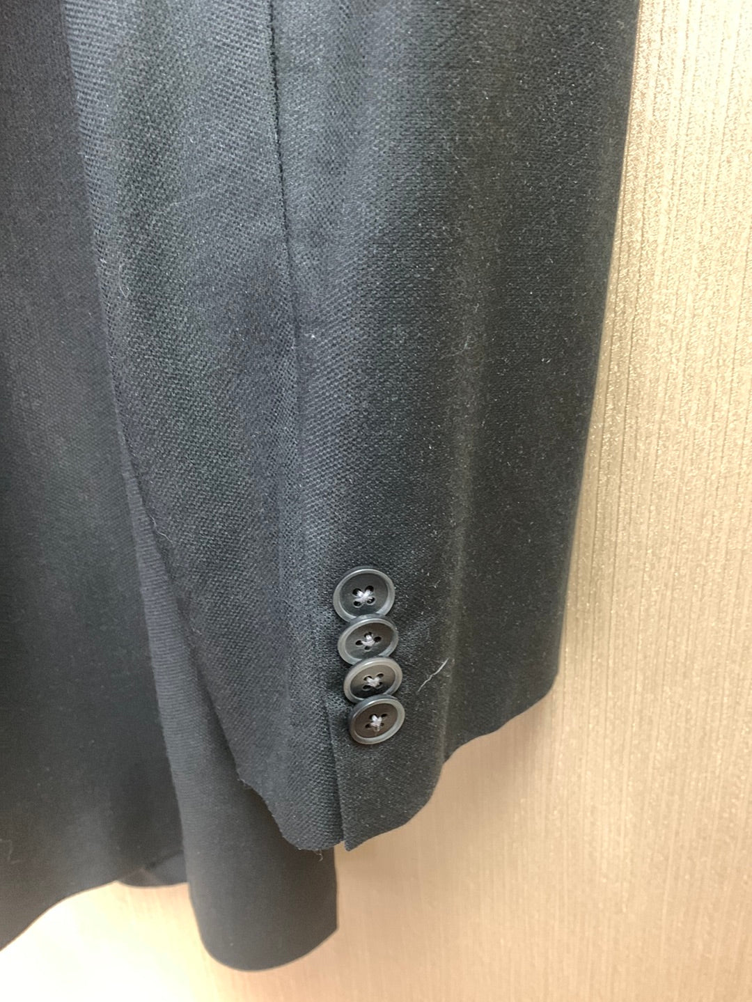 FACONNABLE black Wool Viscose Linen Silk Canada 2 Button Blazer - 42L