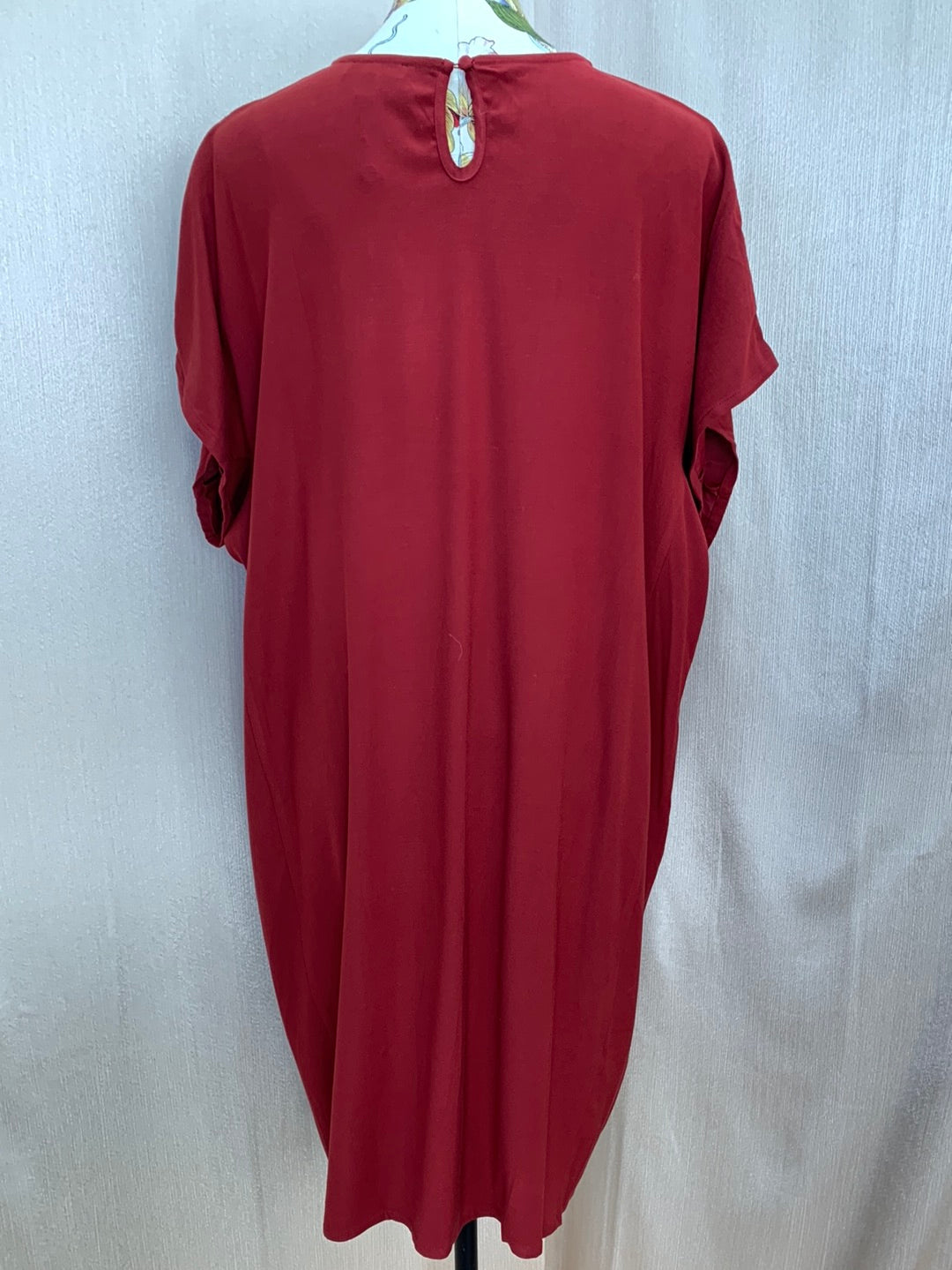 NWT - UNIVERSAL STANDARD sangria red Isabelle Twill Sheath Dress - M | 18-20