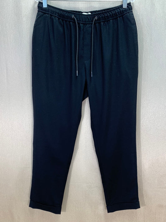 OPEN EDIT black Elastic Waist Drawstring Stretch Pants - M