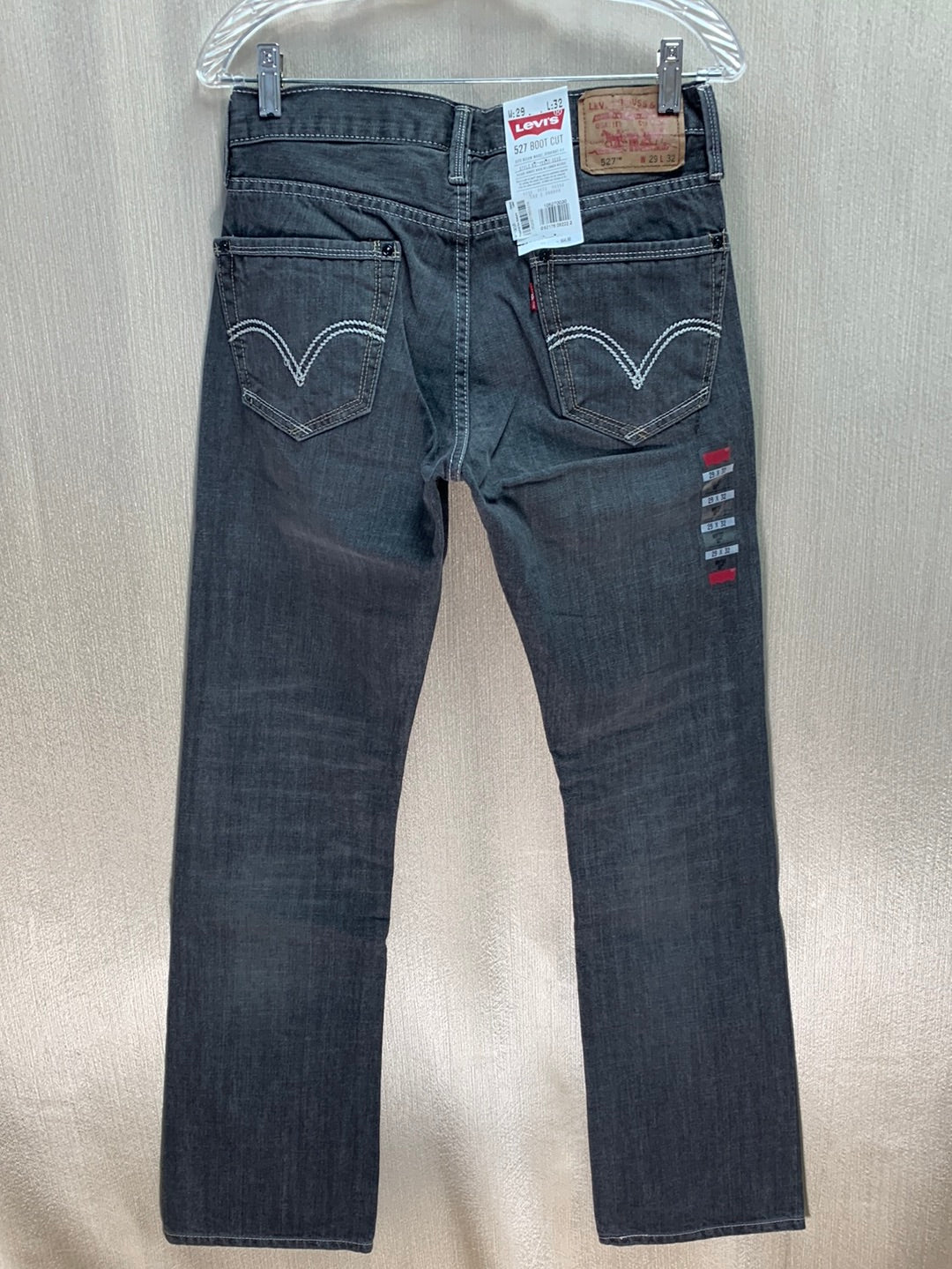 NWT - LEVI'S dark grey 527 Boot Cut Straight Fit Jeans - 29x32