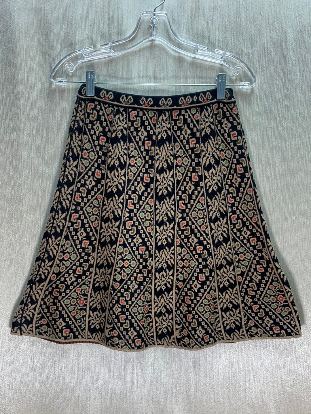 Tan clearance embroidered skirt