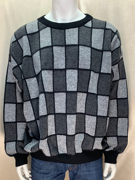 VINTAGE - BARACUTA black gray Wool Blend Sweater  - 3XB