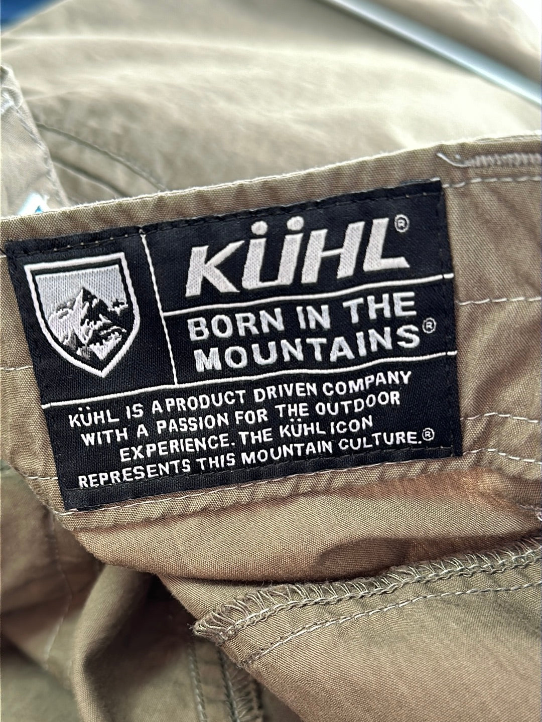 KUHL olive brown Cotton Nylon Hiking 10" Shorts - 38