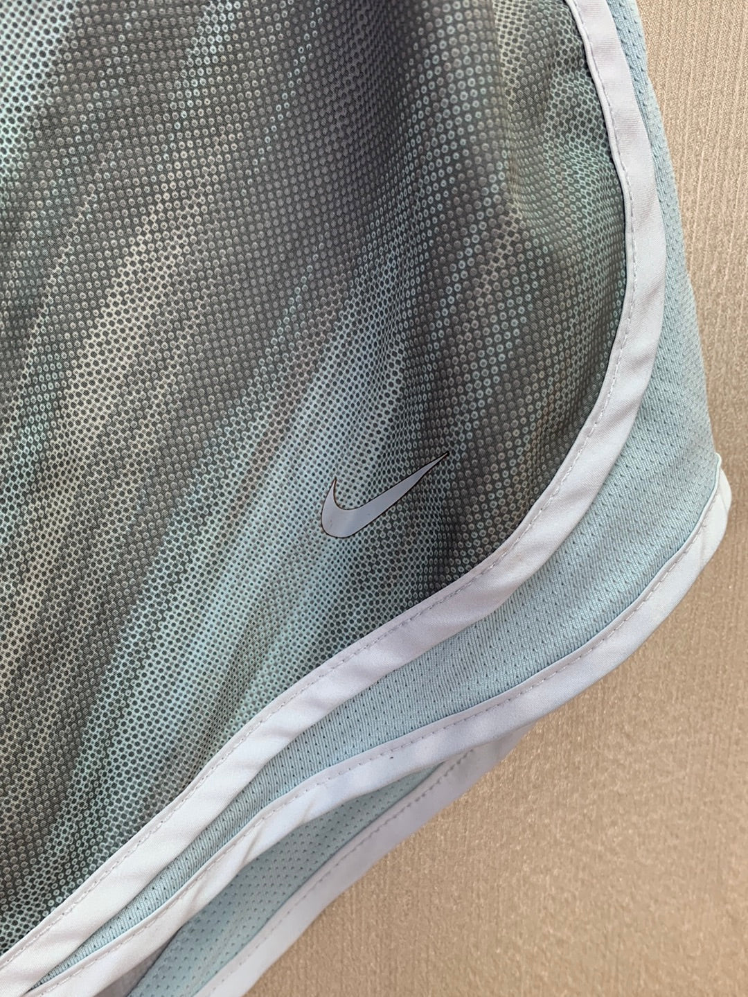 NIKE blue gray Print Dri-Fit Recycled Polyester Running Shorts - XL
